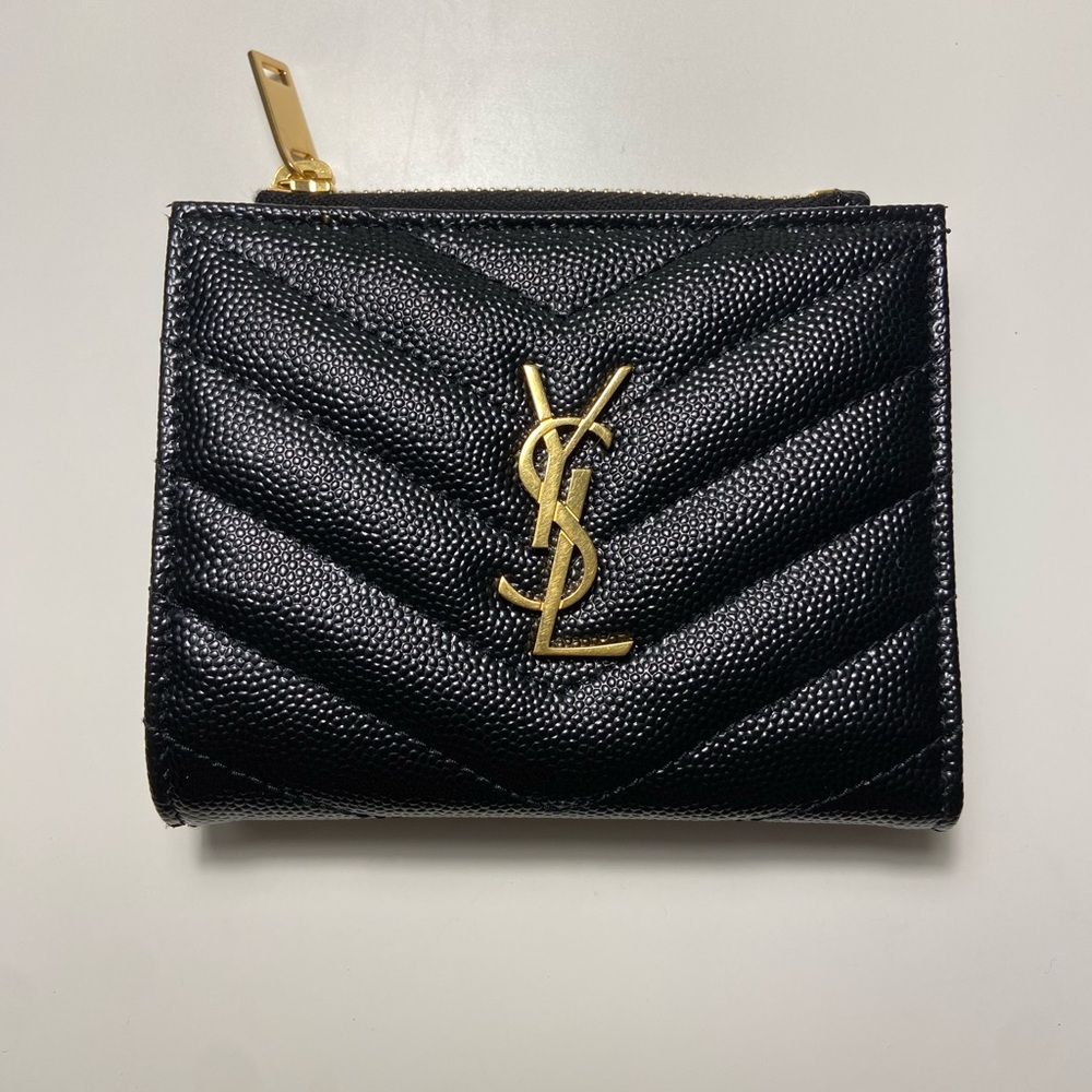 YSL Saint Laurent Cassandre Matelassé Bifold Wallet
